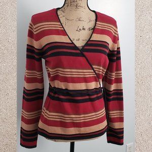 V-neck Faux Wrap Sweater